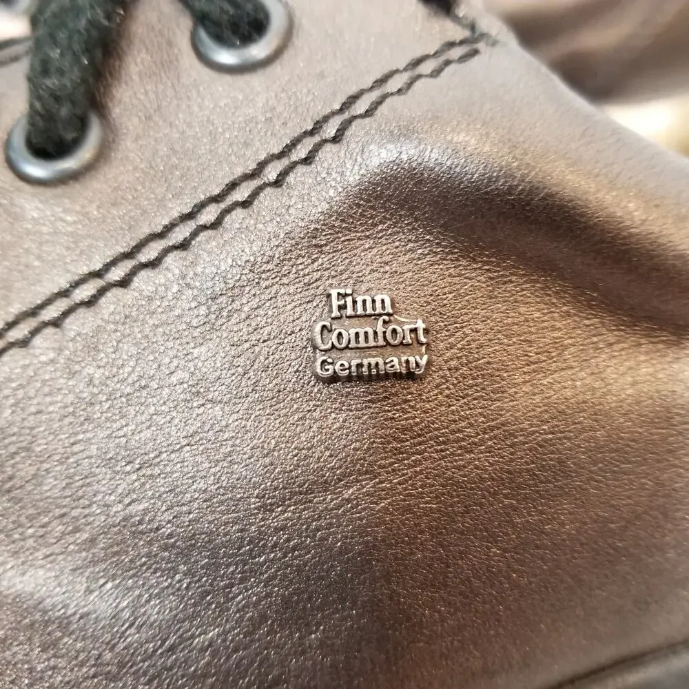 Finn Comfort Women's Ikebukuro Casual Walking Shoes Leather Sneakers Brown 9.5